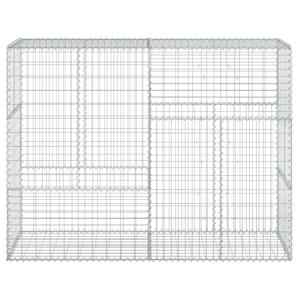 Vidaxl Schanskorf 200x50x150 cm galvaniserad järnsilverfärgad