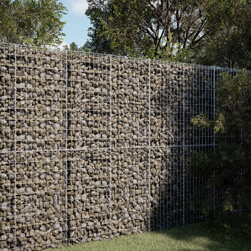 Gabion Vidaxx 100x50x200 cm fer galvanisé couleur argent