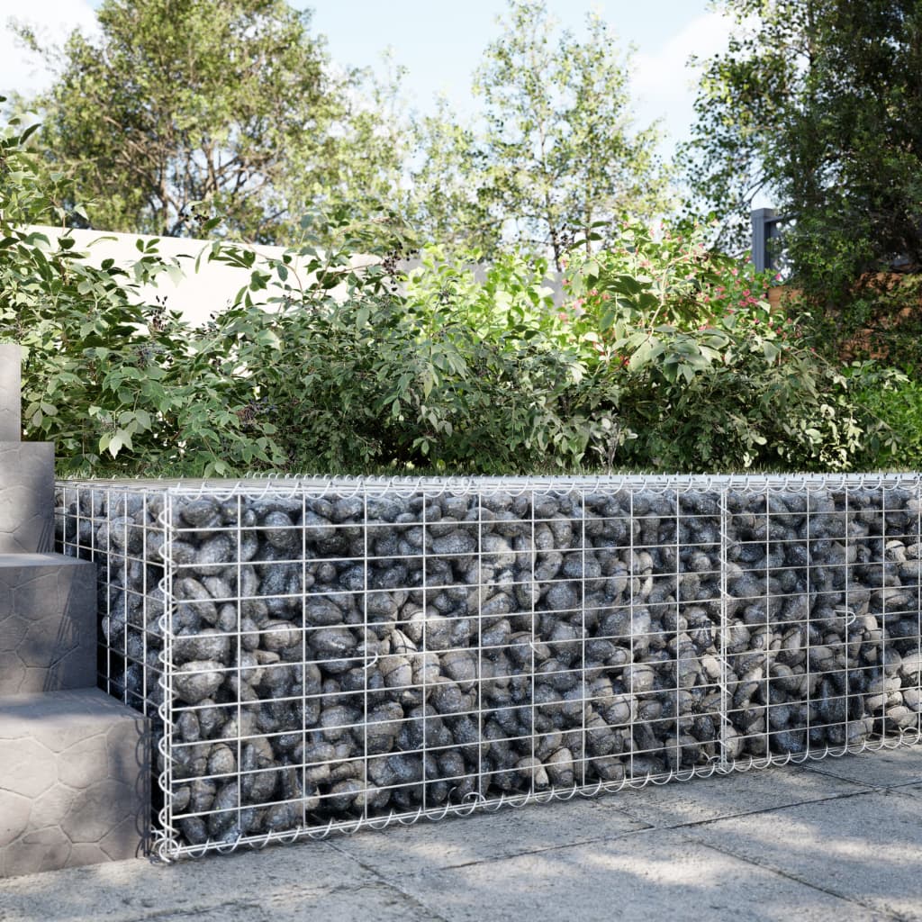 Gabion Vidaxx 100x100x50 cm fer galvanisé couleur argent