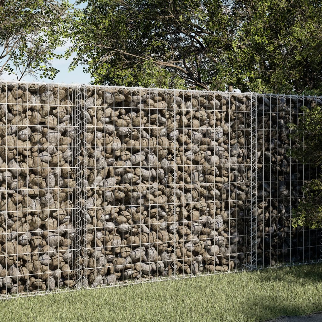 Gabion Vidaxx 100x100x100 cm fer galvanisé couleur argent