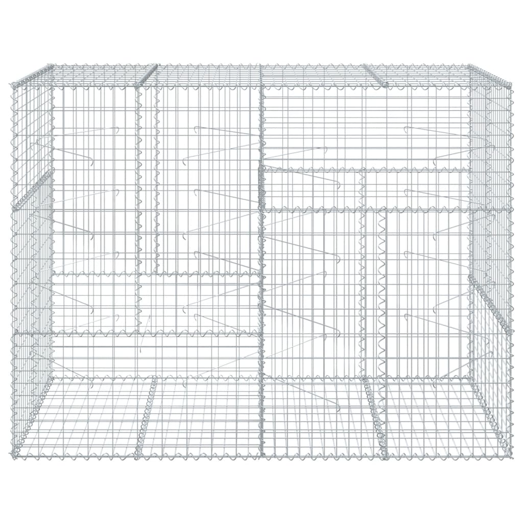 Vidaxl Schanskorf 200x100x150 cm galvaniserad järnsilverfärgad