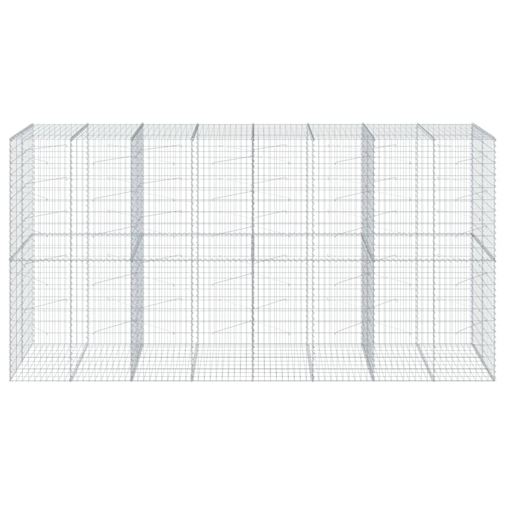 Vidaxl Schanskorf 400x100x200 cm Galvaniserad järnsilverfärgad