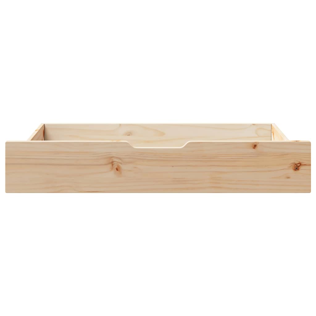 Vidaxx tiroirs de lit 2 pcs avec roulettes 90x55x17 cm bois de pin massif