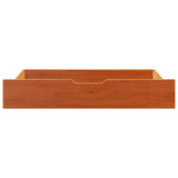 VidaXL tiroirs de lit 2 pcs 90x55x17 bois de pin massif lavage marron