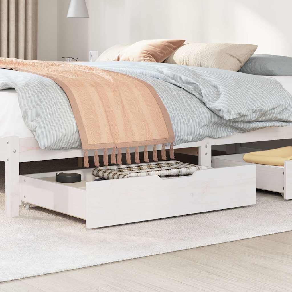 Vidaxx tiroirs de lit 2 pcs 85x55x17 cm bois de pin massif blanc