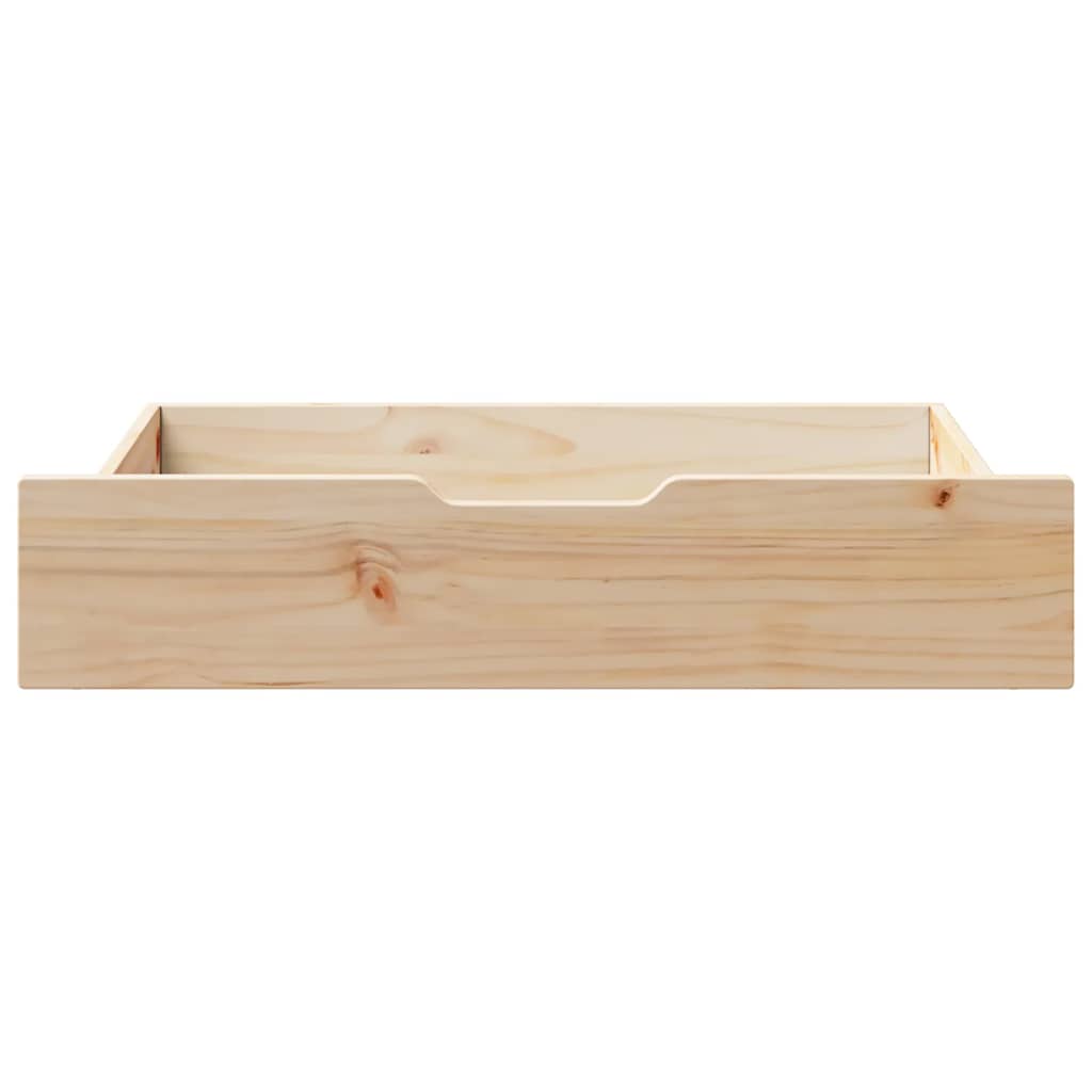 Vidaxx tiroirs de lit 2 pcs avec roulettes 80x55x17 cm bois de pin massif