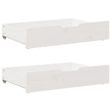 Vidaxl Bedlades 2 st 80x55x16 cm Solid pine white