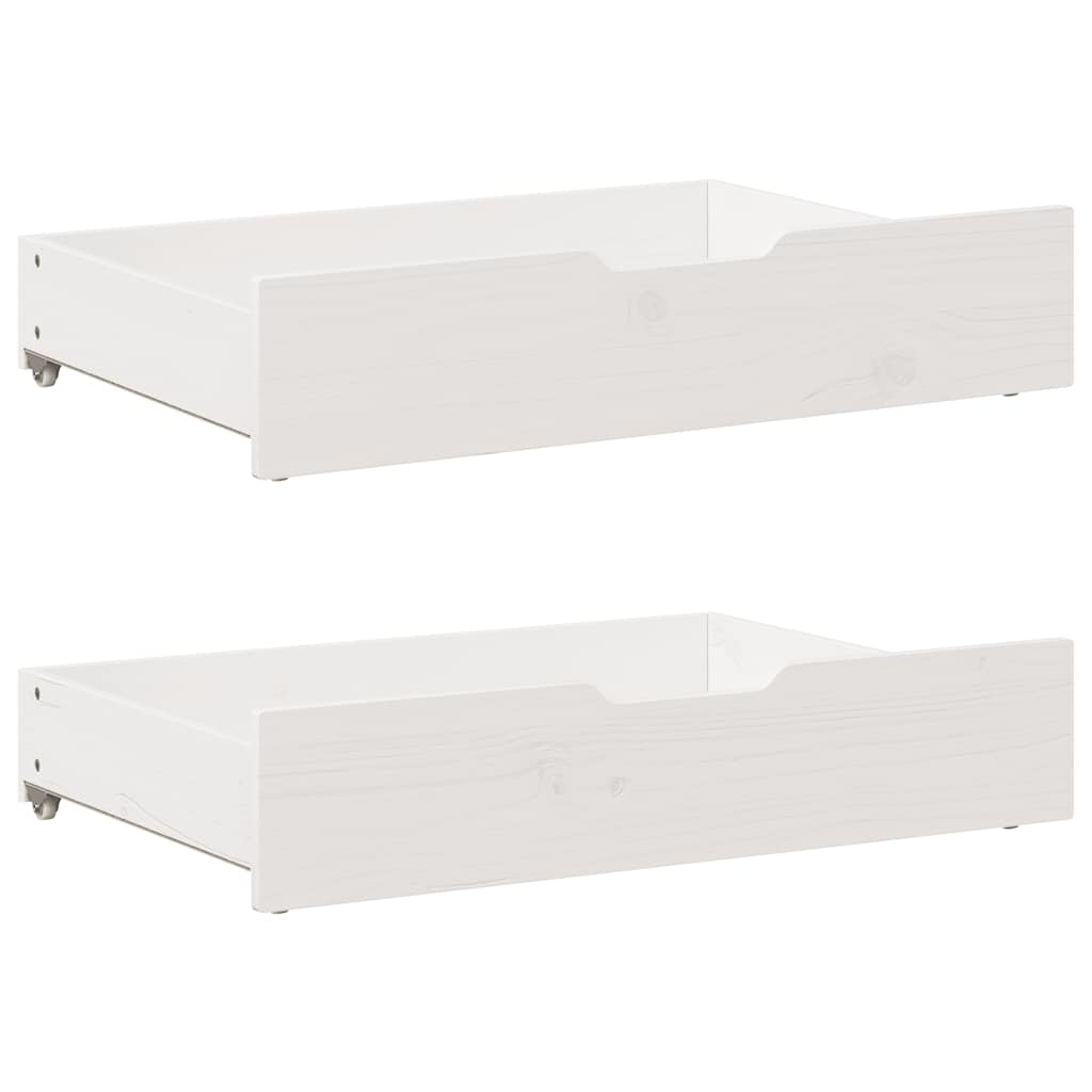 Vidaxx tiroirs de lit 2 pcs 80x55x17 cm bois de pin massif blanc