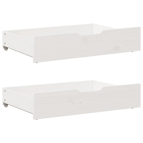 Vidaxx tiroirs de lit 2 pcs 80x55x17 cm bois de pin massif blanc