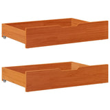 VidaXL tiroirs de lit 2 pcs 80x55x17 bois de pin massif lavage marron