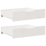 Vidaxx tiroirs de lit 2 pcs 75x55x17 cm bois de pin massif blanc