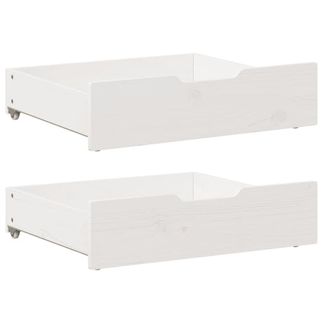 Vidaxx tiroirs de lit 2 pcs 75x55x17 cm bois de pin massif blanc