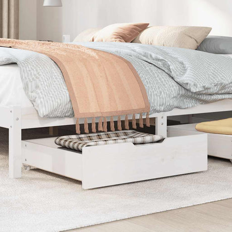 Vidaxx tiroirs de lit 2 pcs 75x55x17 cm bois de pin massif blanc