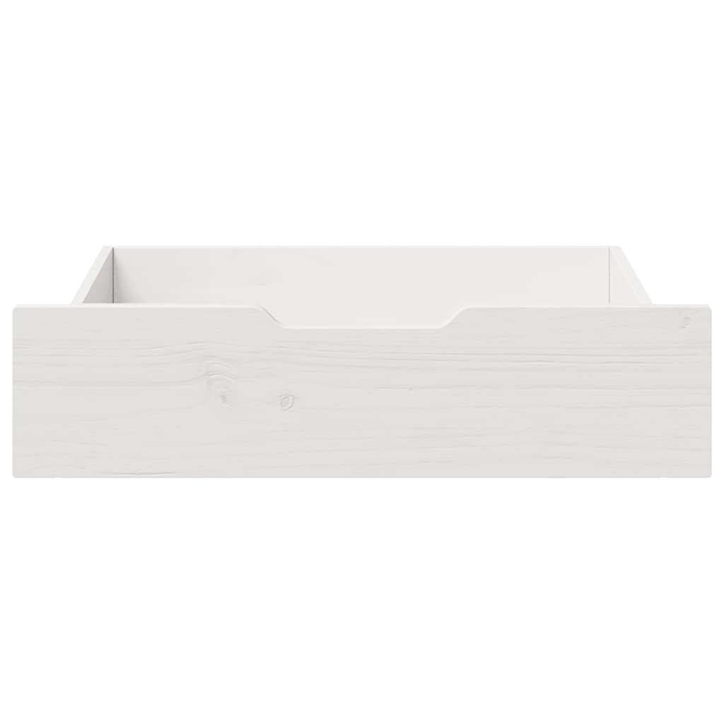 Vidaxx tiroirs de lit 2 pcs 75x55x17 cm bois de pin massif blanc