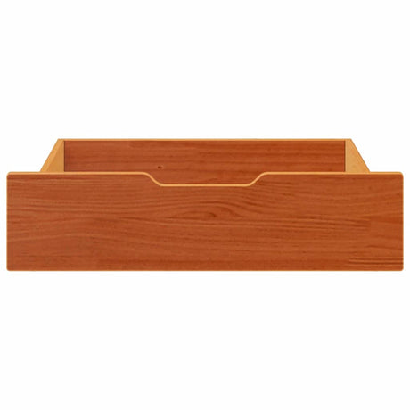 VidaXL tiroirs de lit 2 pcs 75x55x17 bois de pin massif lavage marron