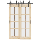 Vidaxxl boîte avec pièces pour porte coulissante 152,5 cm acier noir