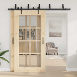 Vidaxxl boîte avec pièces pour porte coulissante 213,5 cm acier noir