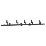 Vidaxxl boîte avec pièces pour porte coulissante 213,5 cm acier noir