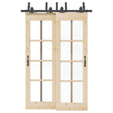 Vidaxxl boîte avec pièces pour porte coulissante 152,5 cm acier noir