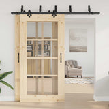 Vidaxxl boîte avec pièces pour porte coulissante 213,5 cm acier noir
