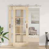 Vidaxx ensemble de pièces pour porte coulissante 183 cm acier inoxydable couleur argent
