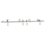 Vidaxx jeu de pièces pour porte coulissante 200 cm en acier inoxydable argenté