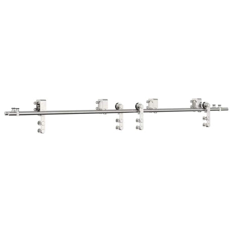 Vidaxx jeu de pièces pour porte coulissante 200 cm en acier inoxydable argenté