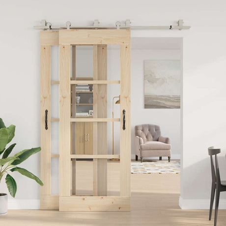 Vidaxx ensemble de pièces pour porte coulissante 183 cm acier inoxydable couleur argent