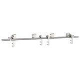 Vidaxx ensemble de pièces pour porte coulissante 183 cm acier inoxydable couleur argent