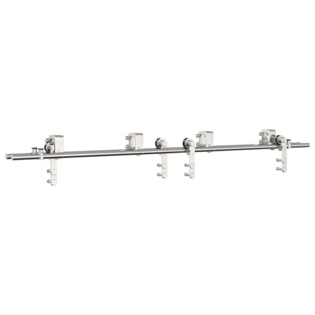 Vidaxx ensemble de pièces pour porte coulissante 183 cm acier inoxydable couleur argent