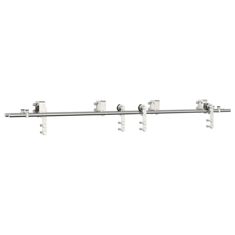 Vidaxx jeu de pièces pour porte coulissante 200 cm en acier inoxydable argenté