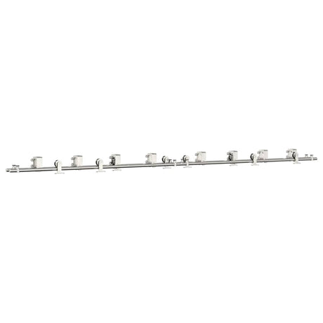 Vidaxx ensemble de pièces pour porte coulissante 366 cm acier inoxydable couleur argent