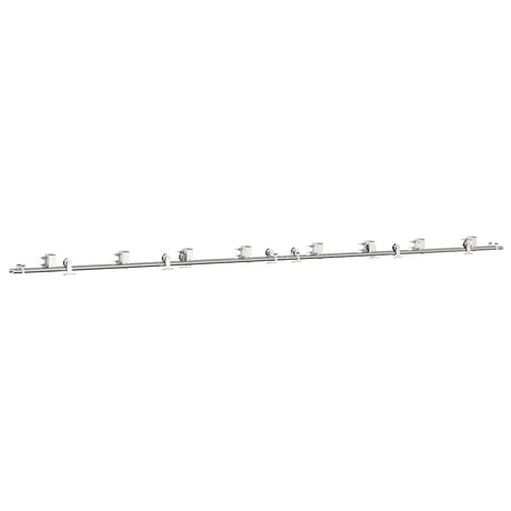 Vidaxx jeu de pièces pour porte coulissante 400 cm en acier inoxydable argenté