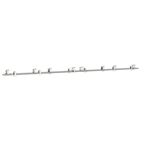 Vidaxx ensemble de pièces pour porte coulissante 366 cm acier inoxydable couleur argent
