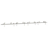 Vidaxx ensemble de pièces pour porte coulissante 366 cm acier inoxydable couleur argent