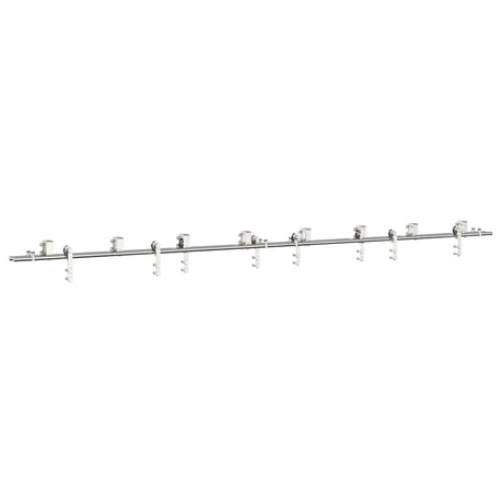 Vidaxx jeu de pièces pour porte coulissante 400 cm en acier inoxydable argenté