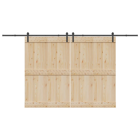 Vidaxxl boîte avec pièces pour porte coulissante 400 cm acier noir