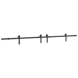 Vidaxxl boîte avec pièces pour porte coulissante 427 cm acier noir