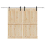 Vidaxxl boîte avec pièces pour porte coulissante 427 cm acier noir