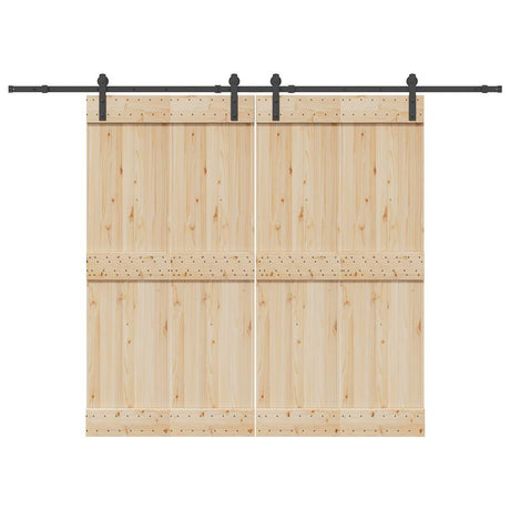 Vidaxxl boîte avec pièces pour porte coulissante 427 cm acier noir