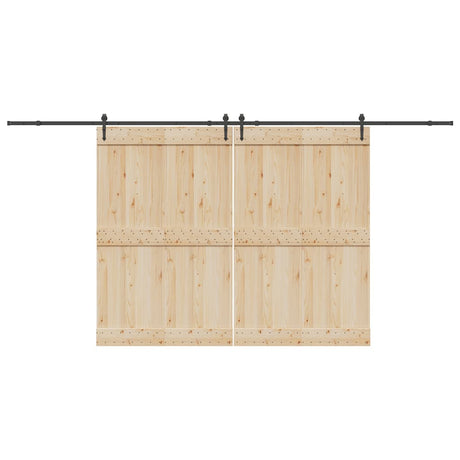 Vidaxxl boîte avec pièces pour porte coulissante 427 cm acier noir