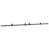 Vidaxxl boîte avec pièces pour porte coulissante 305 cm acier noir