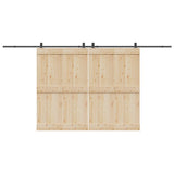 Vidaxxl boîte avec pièces pour porte coulissante 427 cm acier noir