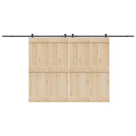 Vidaxxl boîte avec pièces pour porte coulissante 427 cm acier noir