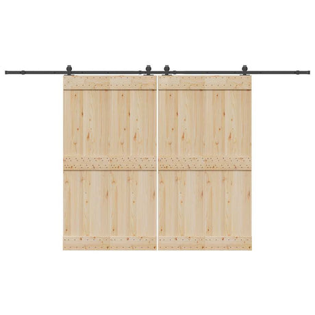 Vidaxxl boîte avec pièces pour porte coulissante 366 cm acier noir