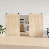 Vidaxxl boîte avec pièces pour porte coulissante 400 cm acier noir