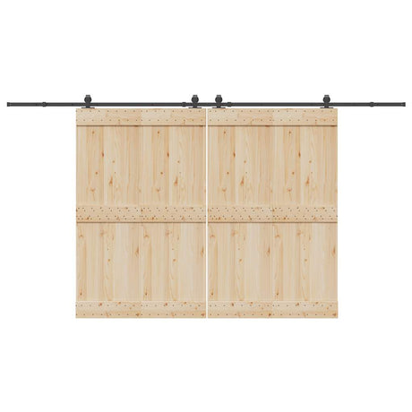 Vidaxxl boîte avec pièces pour porte coulissante 400 cm acier noir