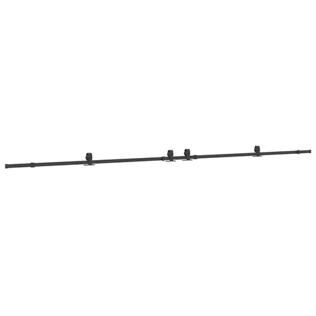 Vidaxxl boîte avec pièces pour porte coulissante 427 cm acier noir