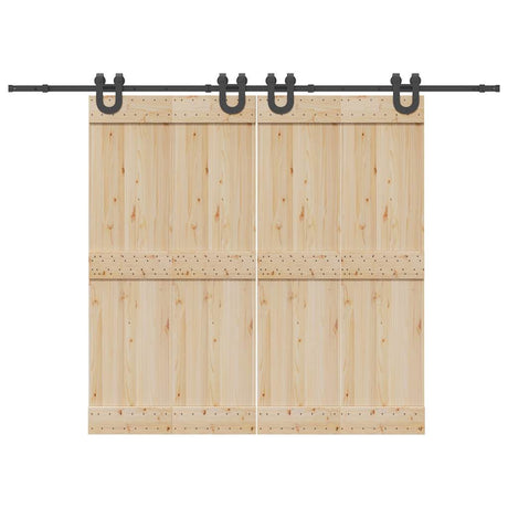 Vidaxxl boîte avec pièces pour porte coulissante 400 cm acier noir