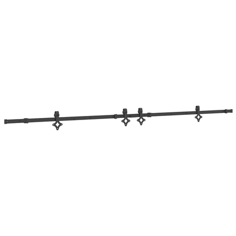 Vidaxxl boîte avec pièces pour porte coulissante 305 cm acier noir